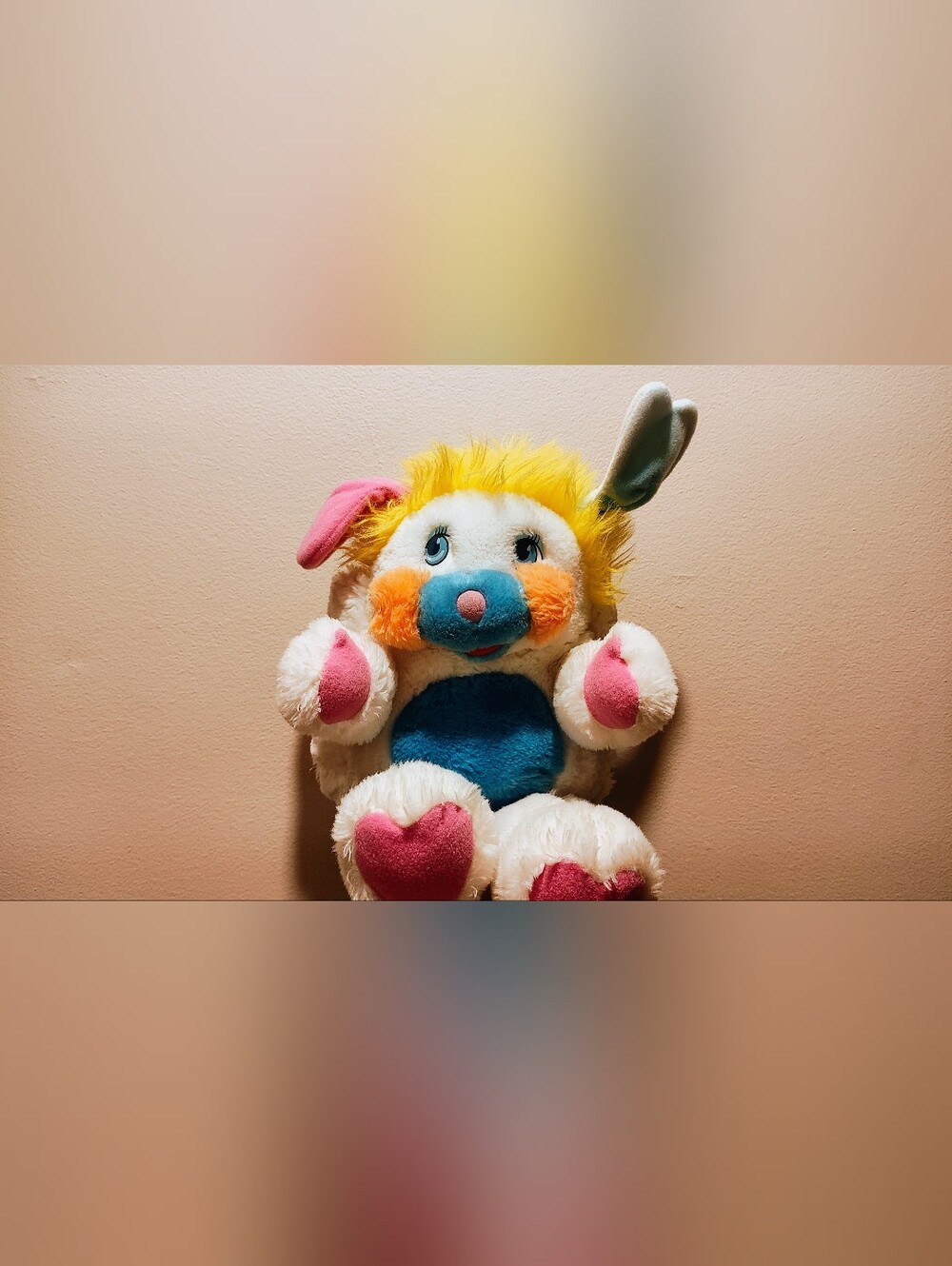 Popples Stuffed Toy - White, Pink, Yellow, Blue